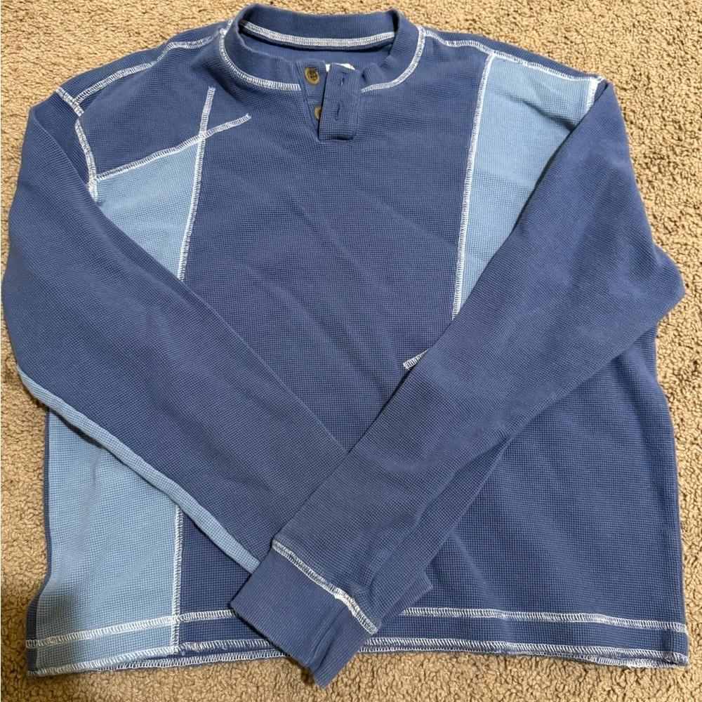 SOLD-BDG Two-Tone Blue Crewneck Sweater